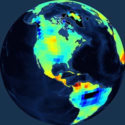 Globe icon / screenshot representing Ocean Surface Topography Measurement